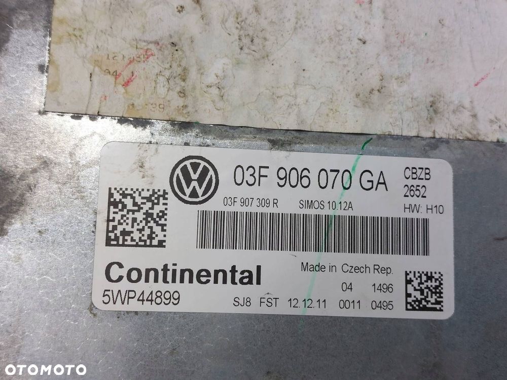 ZESTAW STARTOWY VOLKSWAGEN GOLF VI 1.2 TSI 03F906070GA 7N0907530M - 2