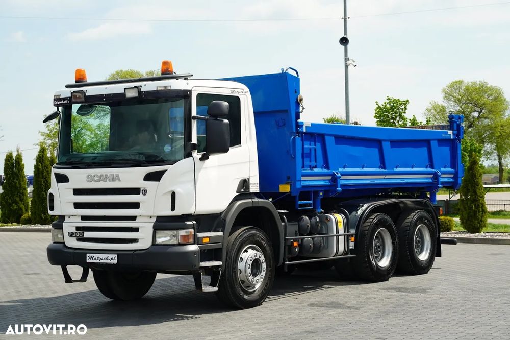 Scania P 380 / 6x4 / WYWROTKA DWU-STRONNA / HYDROBURTA / BOARDMATIC / MANUAL / - 11