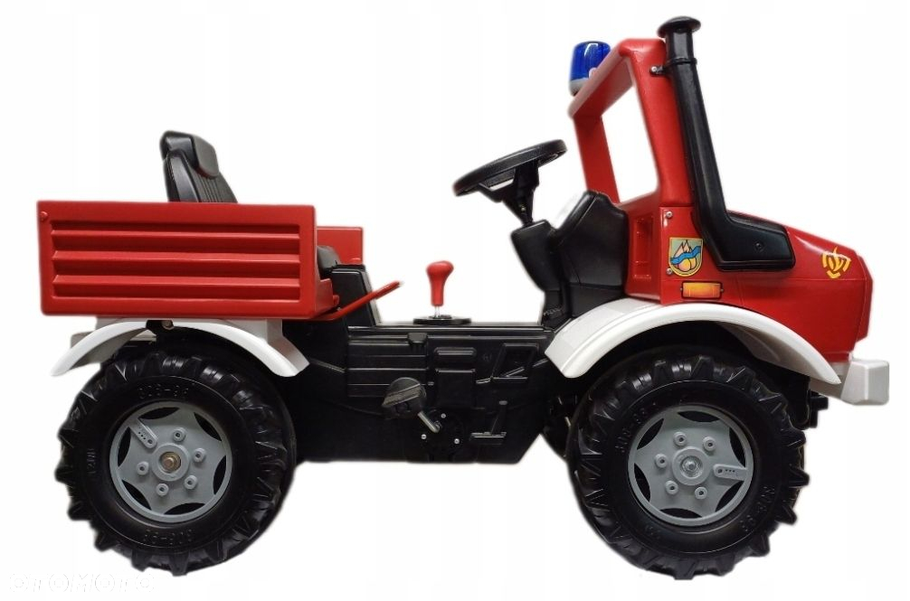 STRAŻ POŻARNA WÓZ STRAŻACKI MERCEDES UNIMOG NA PEDAŁY ROLLY TOYS - 5