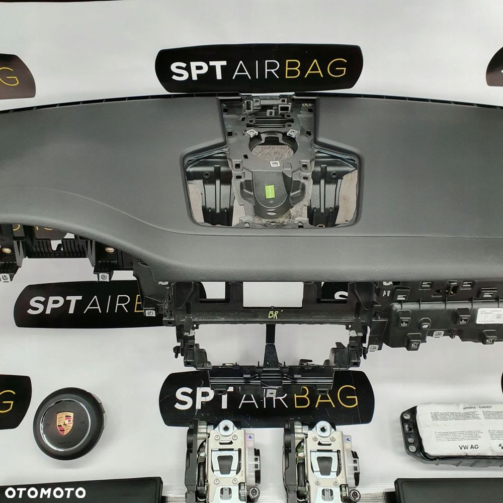 PORSCHA CAYENNE III 3 DESKA ROZDZIELCZA KONSOLA KOKPIT PULPIT PODUSZKI AIRBAG AIR BAG PASY KIT SET - 3