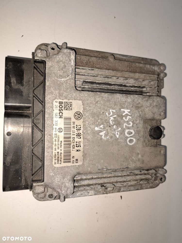 SKODA OCTAVIA 2 II ECU 1Z0907115A KOMPUTER STEROWNIK SILNIKA - 1