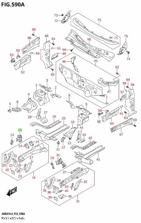 SUZUKI S-CROSS 2022 - ŁĄCZNIK BELEK GÓRA ZDERZAK SUPORT LAMPY PRAWY - 3