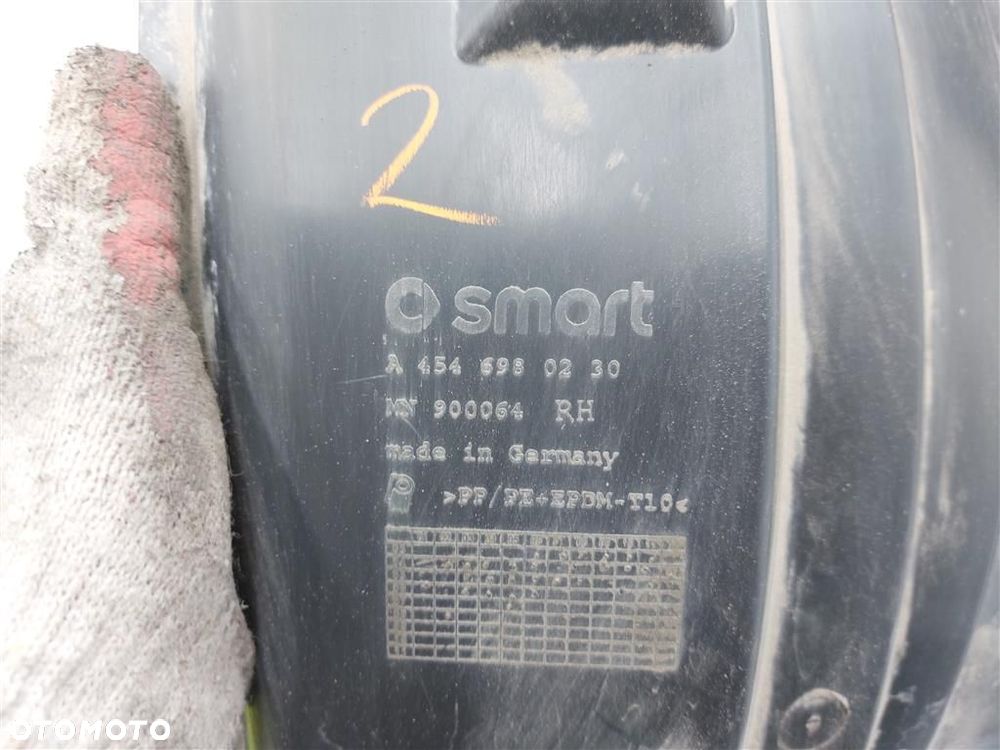 Nadkole prawe tylne tył ŚLIZG ZDERZAKA  Smart ForfourI 2004-2006 - 6