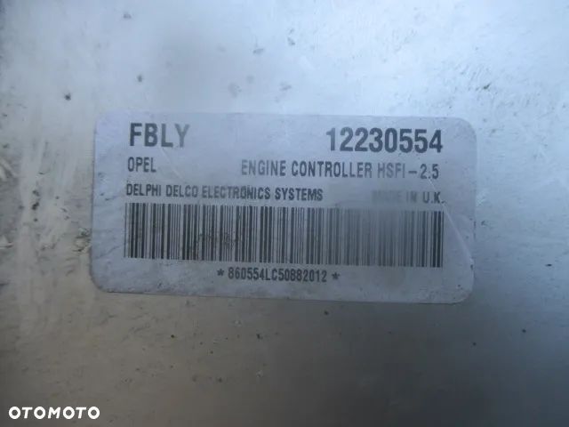 KOMPUTER  SILNIKA OPEL MERIVA A 1.6 16V 12230554 FBLY - 2