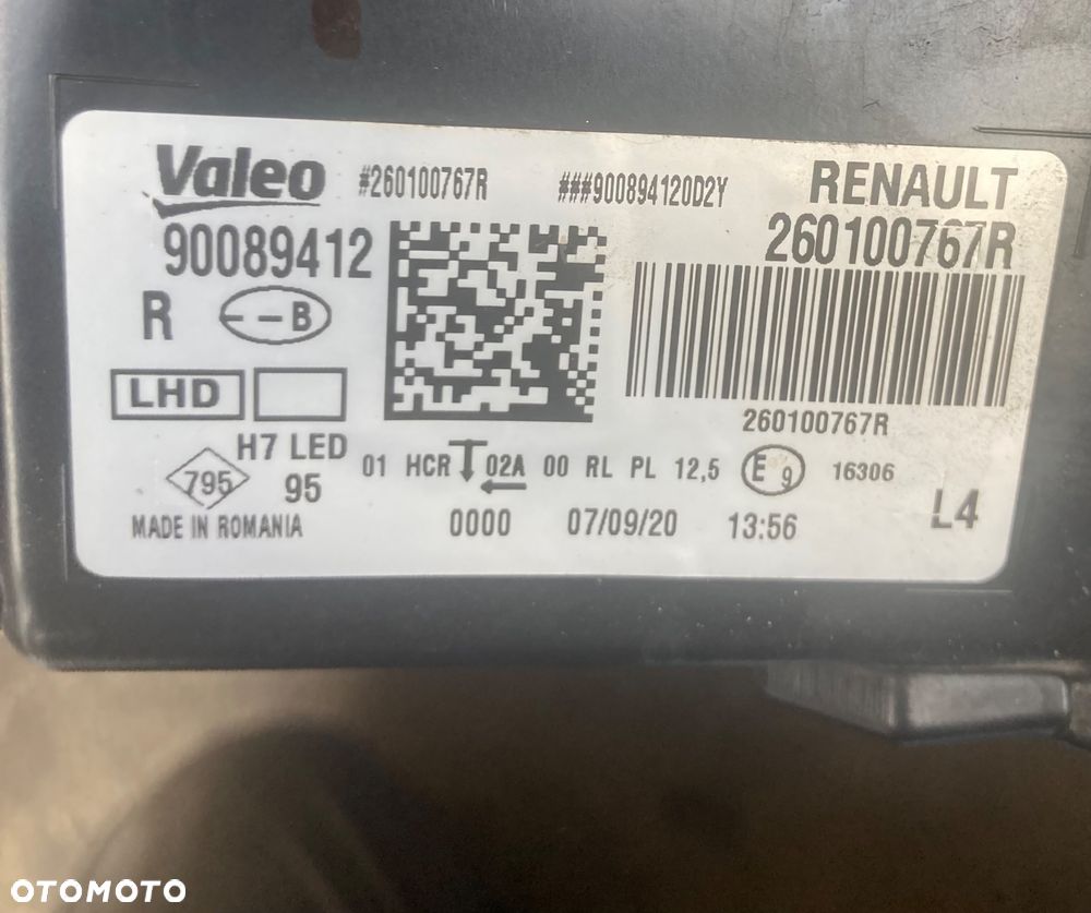 RENAULT MEGANE 4 IV LAMPA PRZEDNIA PRAWA REFLEKTOR PRAWY PRZÓD LED  LEDOWY SOCZEWKA EUROPA 260100767R Wwa - 12