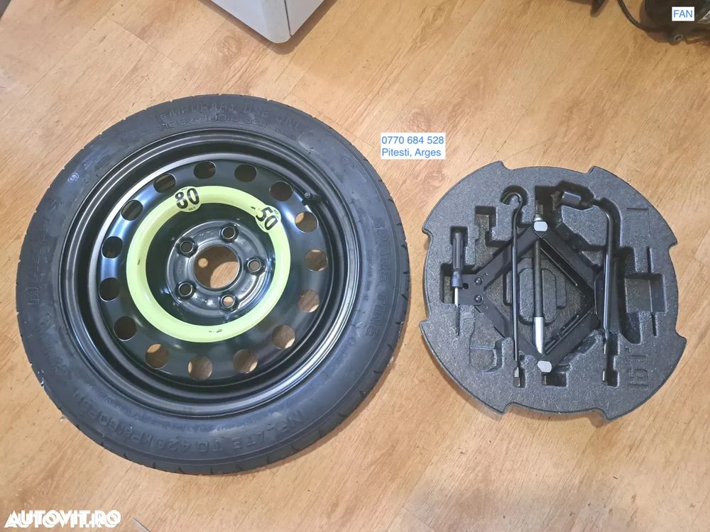 Kit pana Roata de rezerva cu set schimbare roata Hyundai I30 PD PDE Kia Ceed II JD 2012-2018 nou original neutilizat - 1