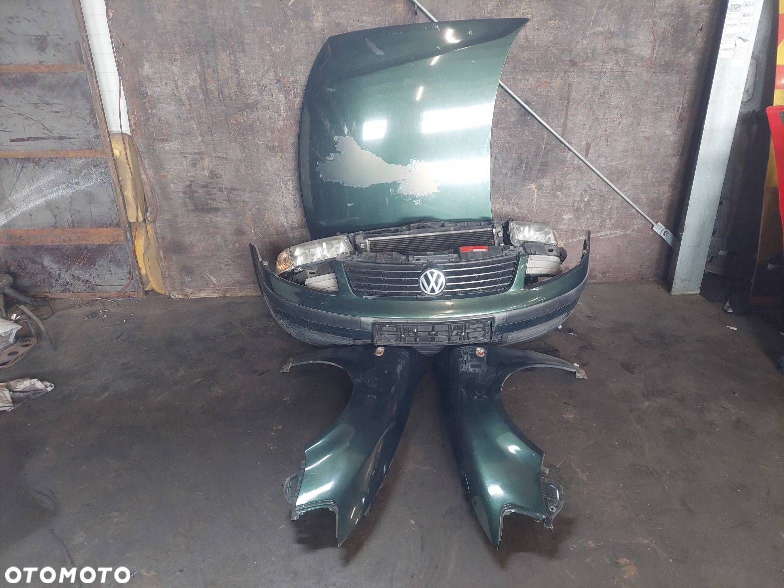 KOMPLETNY PRZÓD MASKA ZDERZAK BŁOTNIKI LAMPY VOLKSWAGEN PASSAT B5 LC6N - 1