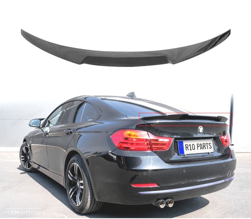 SPOILER BMW F36 GRAN COUPE 14-21 LOOK M PERFORMANCE PRETO BRILHANTE - 1