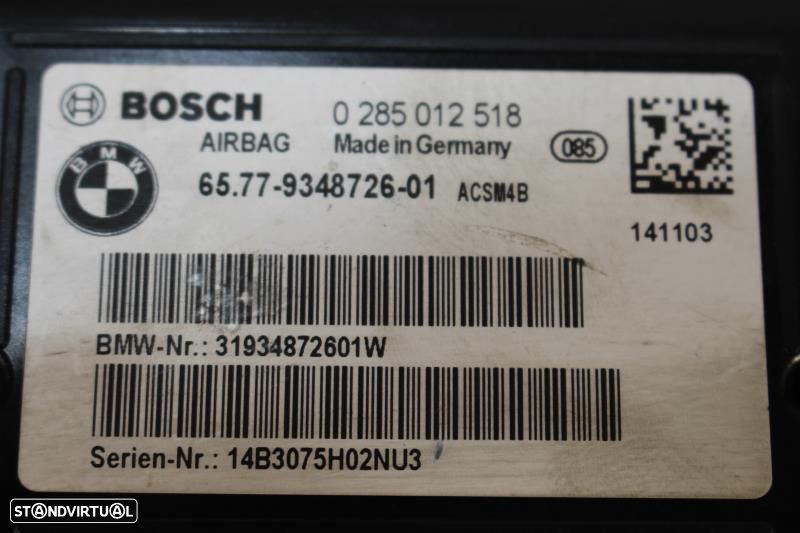 Centralina De Airbags Bmw 1 (F20)  0285012518 / 9348726 / 0 285 012 51 - 2