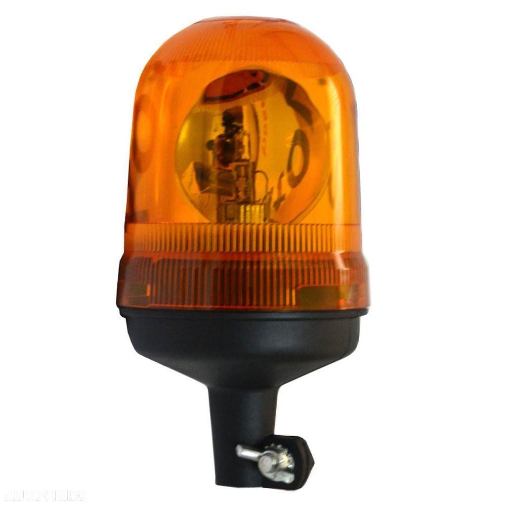 Girofar auto BestAutoVest 12V/24V orange cu bec H1, cu suport tubular, 235/125mm - 1
