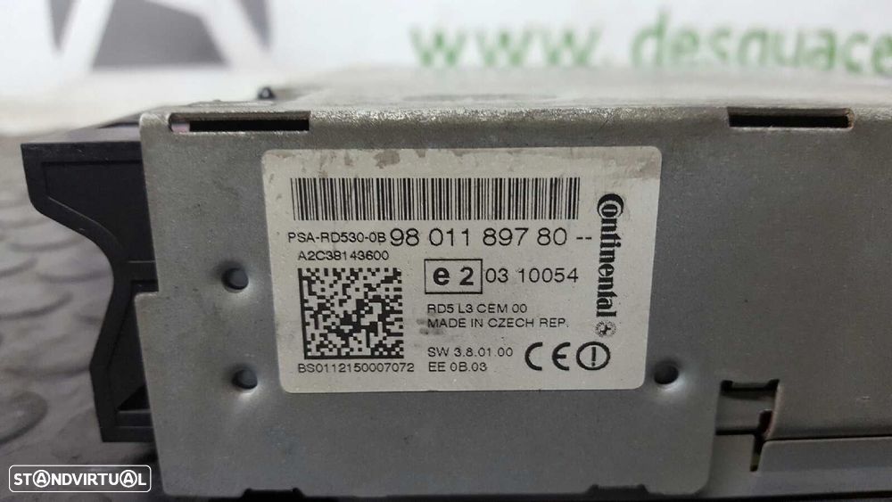 SISTEMA AUDIO / RADIO CD CITROEN C4 LIM. BUSINESS - 6