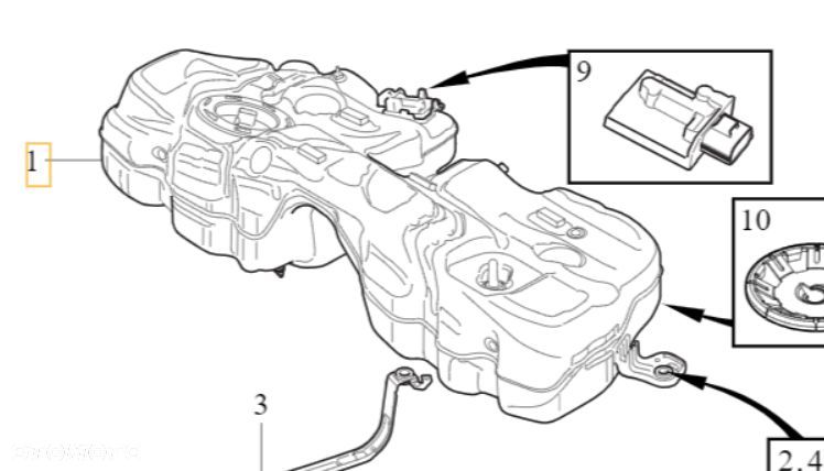 VOLVO XC60 XC90 V60CC V90CC II zbiornik paliwa 2,0T - 1