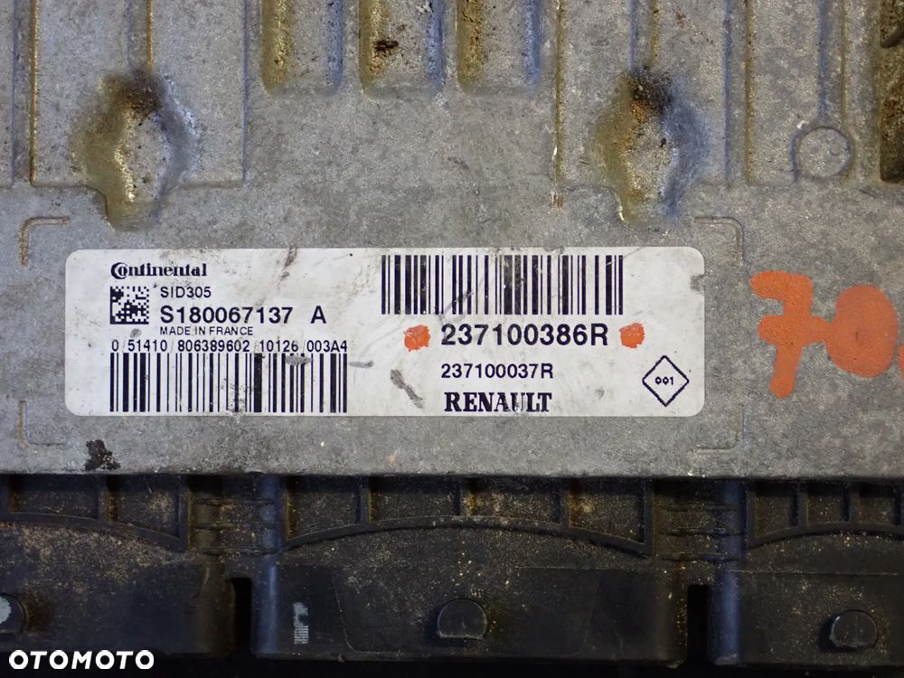 RENAULT SCENIC MEGANE 1.5 DCI KOMPUTER STEROWNIK SILNIKA 237100386R - 2