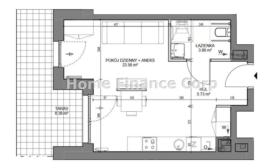 Mieszkanie na sprzedaż, 2 pokoje, 33 m², Gdańsk