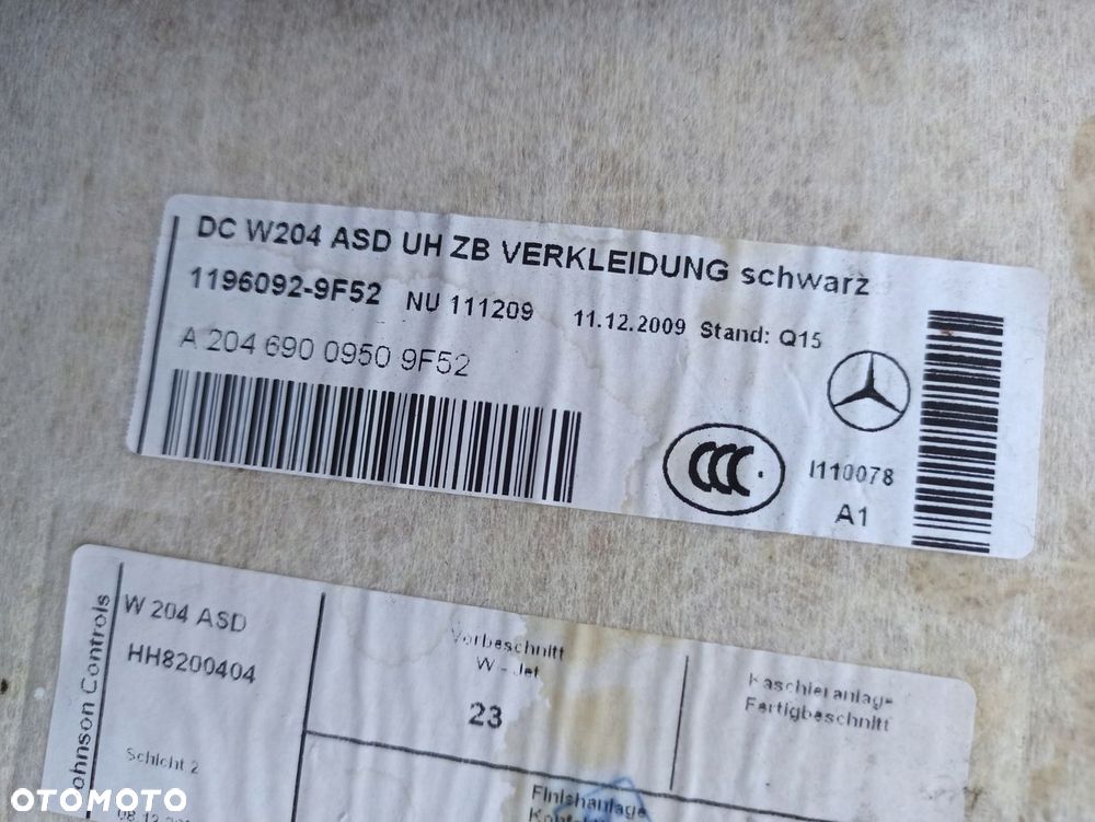 MERCEDES W204 C-KLASA SEDAN AMG PODSUFITKA CZARNA PANORAMA SZYBER KOMPLET - 8