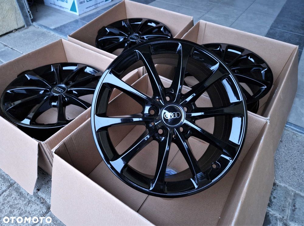Alufelgi 17 5x112 Audi A3 A4 Q2 Q3 Seat Leon Exeo Altea Ateca Czarne ! - 3