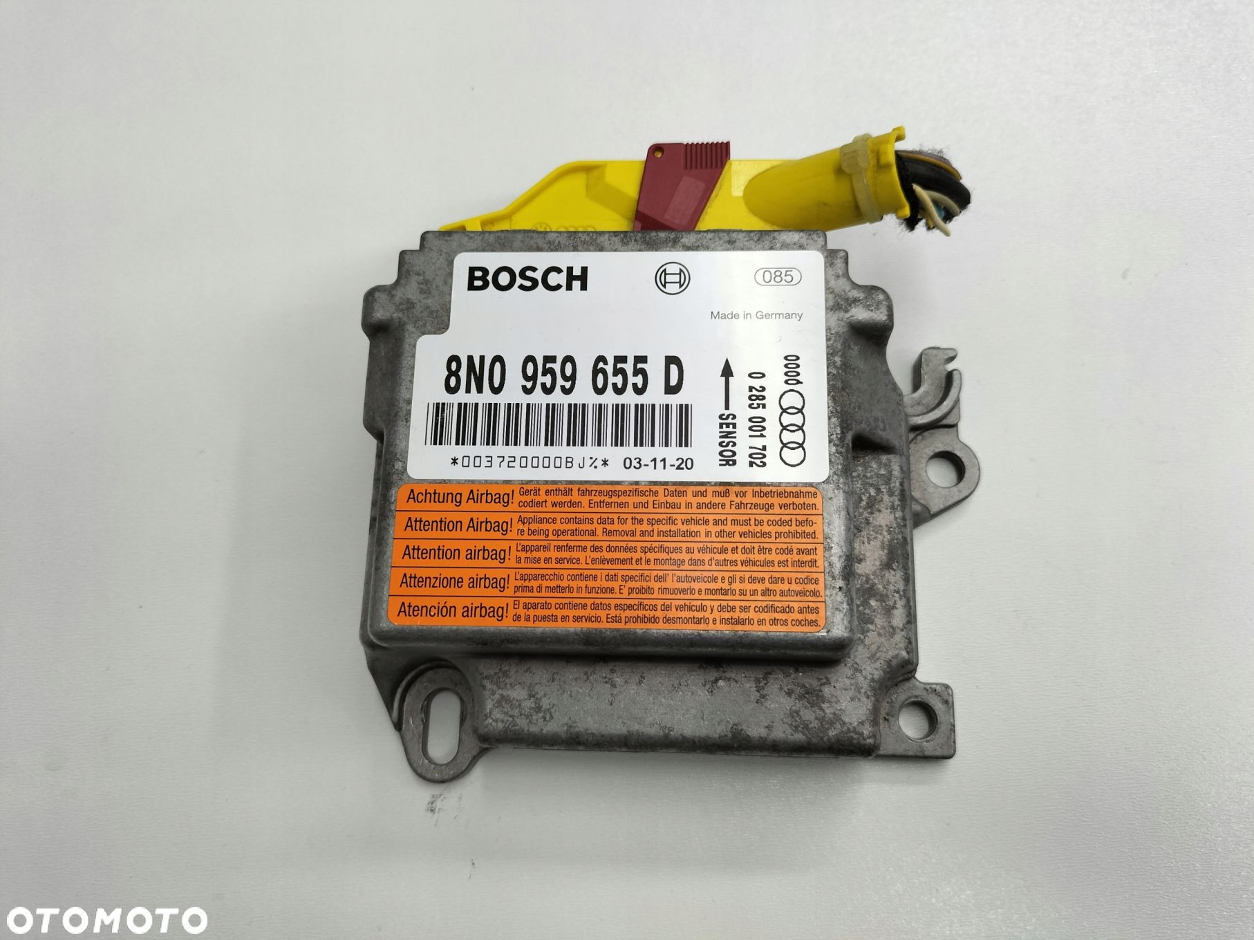 AUDI TT 8N SENSOR MODUŁ PODUSZEK AIRBAG 8N0959655A - 1