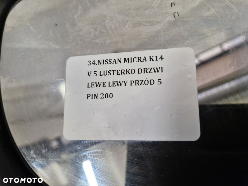 NISSAN MICRA K14 V 5 LUSTERKO DRZWI LEWE LEWY PRZÓD 5 PIN - 7