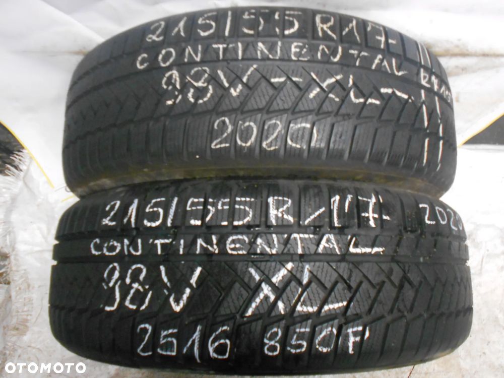 OPONY 215/55R17 CONTINENTAL WINTER CONTACT TS 850P XL DOT 2020 / 2516 8MM - 1
