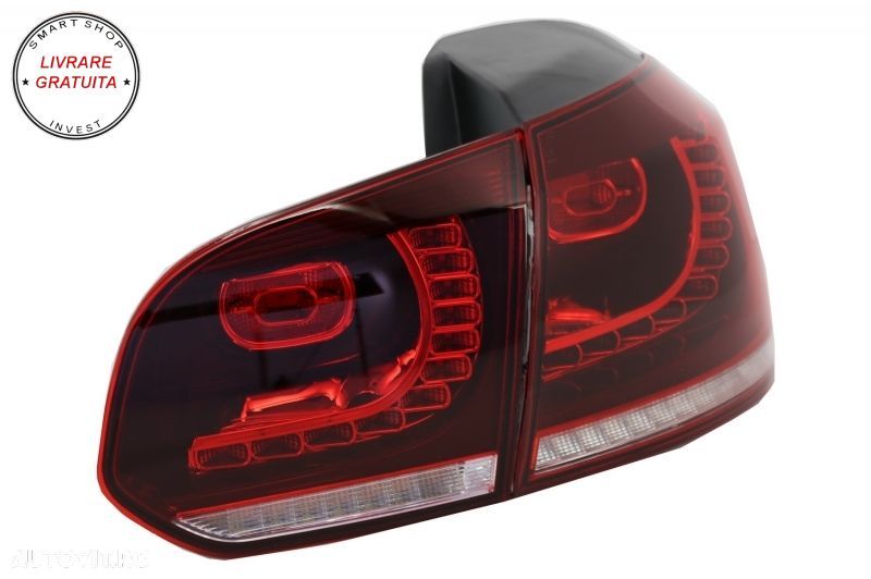 Faruri si Stopuri Full LED VW Golf 6 VI (2008-2013) R20 U Design cu Semnal LED Din- livrare gratuita - 13