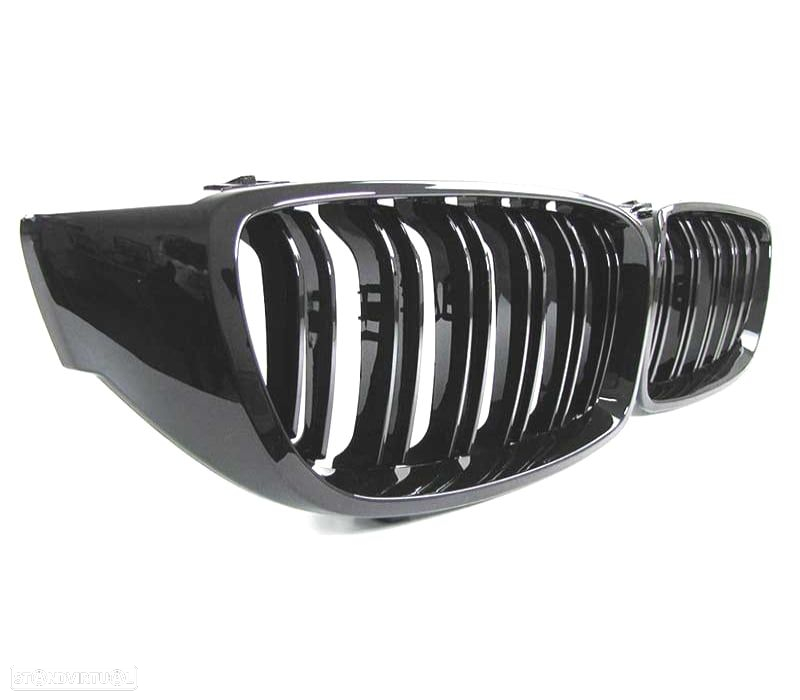 GRELHA FRONTAL BMW F32 F33 F36 F82 F83 13-18 LOOK M4 PRETO BRILHANTE - 3