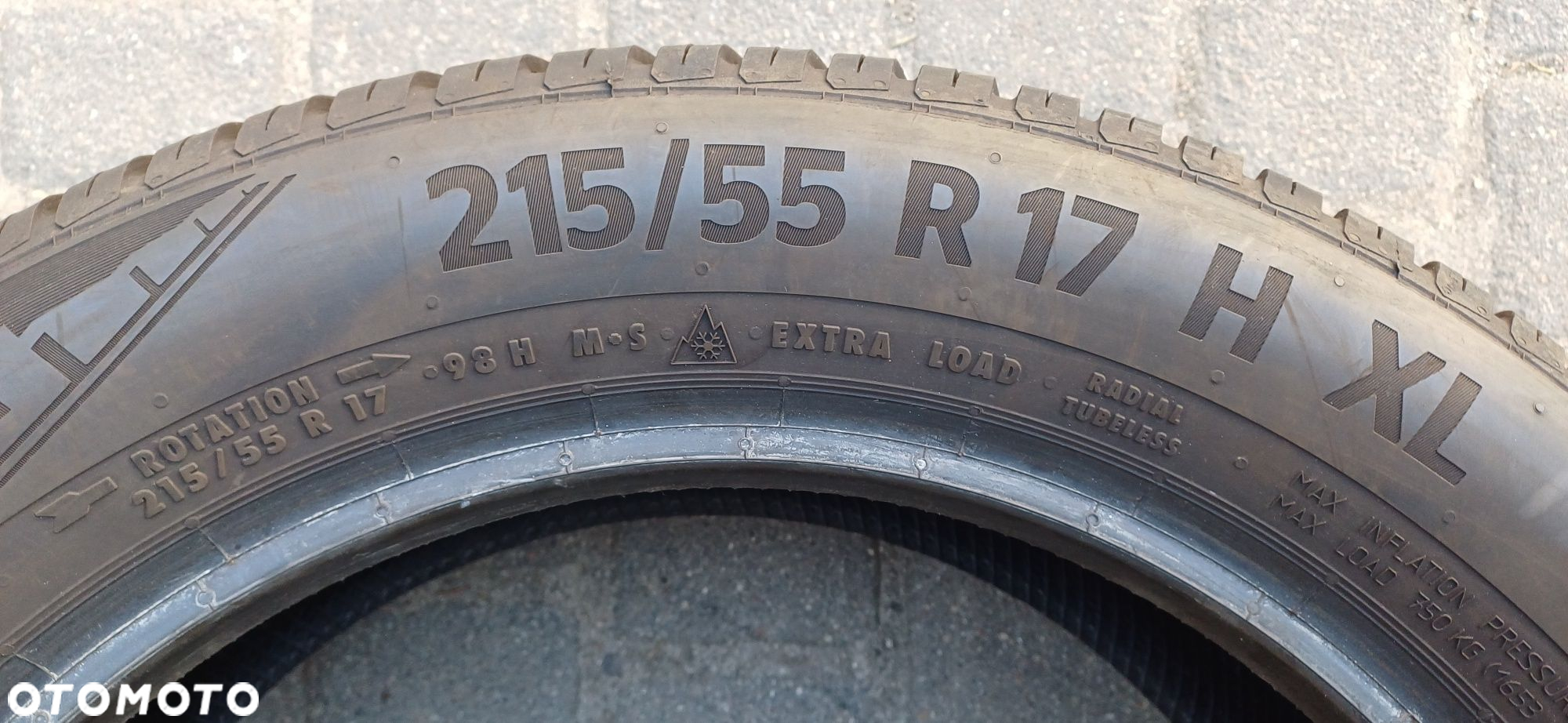 CONTINENTAL 215/55R17 98H , pojedyńcza opona wielosezonowa. - 3