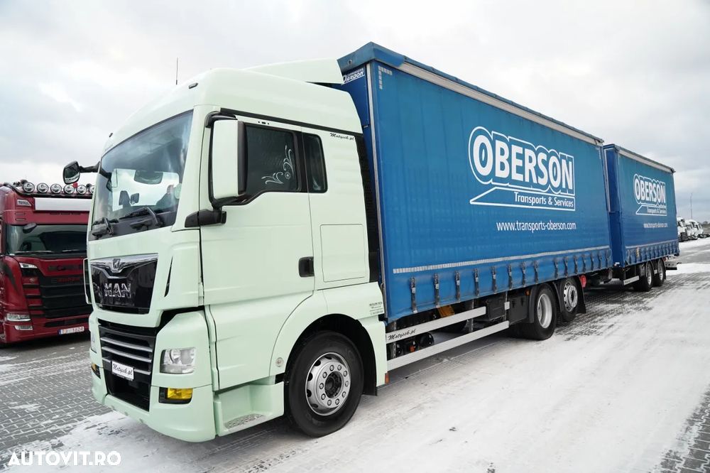 MAN TGX 26.460 / REMORCA TANDEM / 120 M3 / I-PARK COOL / PUNTE RIDICATĂ / PUNTE DIRECȚIE / + REMORCA FRUEHAUF / PUNTE SAF - 2
