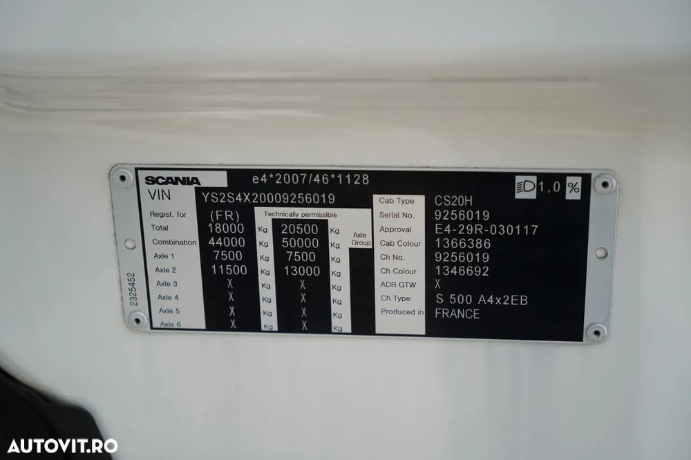 Scania S 500 / RETARDER / FULL AIRMATIC / ANVELOPE 100% / CONTRACT DE SERVICE POST-SERVICE - 35