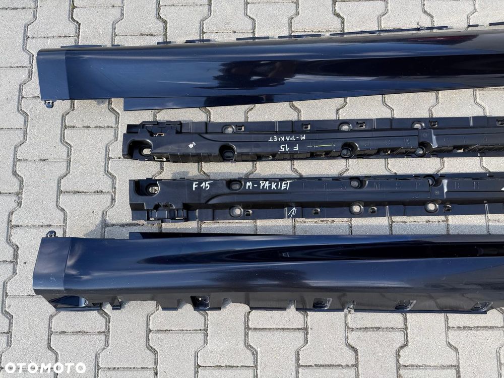 BMW X5 F15 M PAKIET 13-18 LISTWY PROGOWE NAKŁADKI KOLOR 416 Carbonschwarz - 5