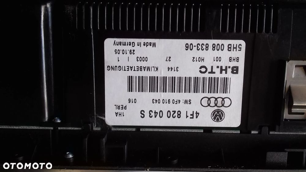 panel nawiewu klimatyzacji 4F1820043S A6 C6 2.4 - 2
