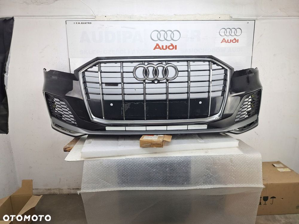 ZDERZAK AUDI Q7 4M II 4M0 S-LINE LIFT PO LIFTINGU 2019-2024 CHROM OE ASO - 1