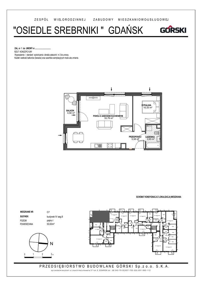 2-pokojowe mieszkanie 53m2 + balkon Bezpośrednio - Pełny obrazek: 2/12