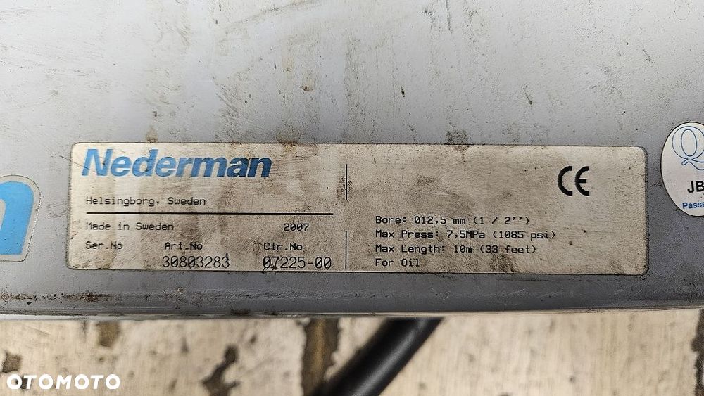 Profesjonalny Zwijacz do węża oleju NEDERMAN 884 10m 1/2" 75 Bar - 11