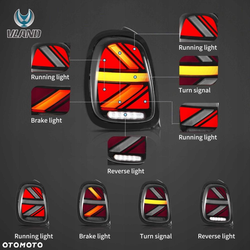 Lampy tyl ne kpl Vland Full Led Neon Tuning Mini Cooper f55 f56 f57 2014-17 - 8