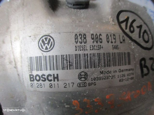 Centralina 038906019LA 0281011217 SKODA FABIA 1 (6Y) PHASE 1 2004 1.9TDI 130CV 5P PRETO ORIGINAL - 5