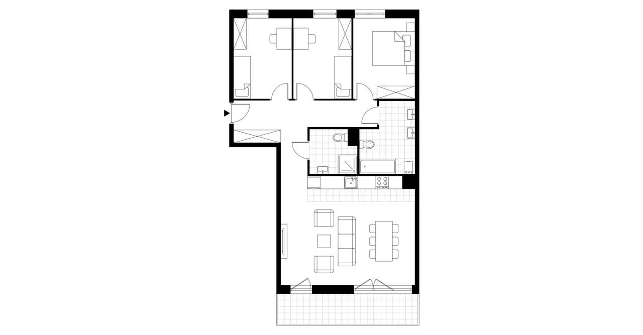 4-pokojowe mieszkanie 86m2 + balkon - Pełny obrazek: 3/23