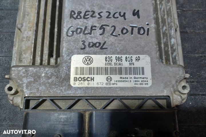 Calculator motor ECU 03G906016AP 0281011672 - 2.0 TDI 03G906016AP 028 - 3