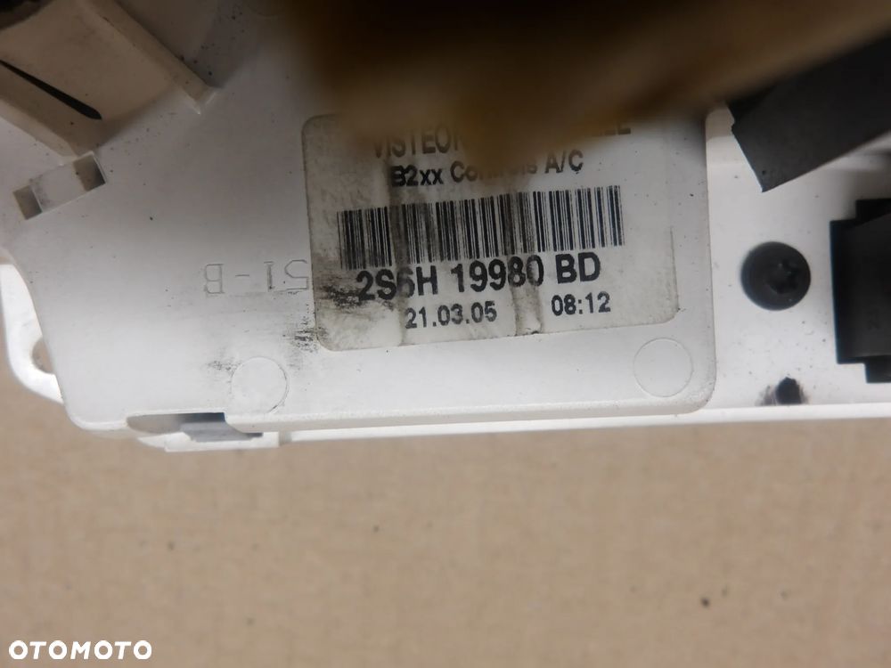 FORD FIESTA MK6 1.3B PANEL STEROWANIA NAWIEWU 2S6H19980BD - 4