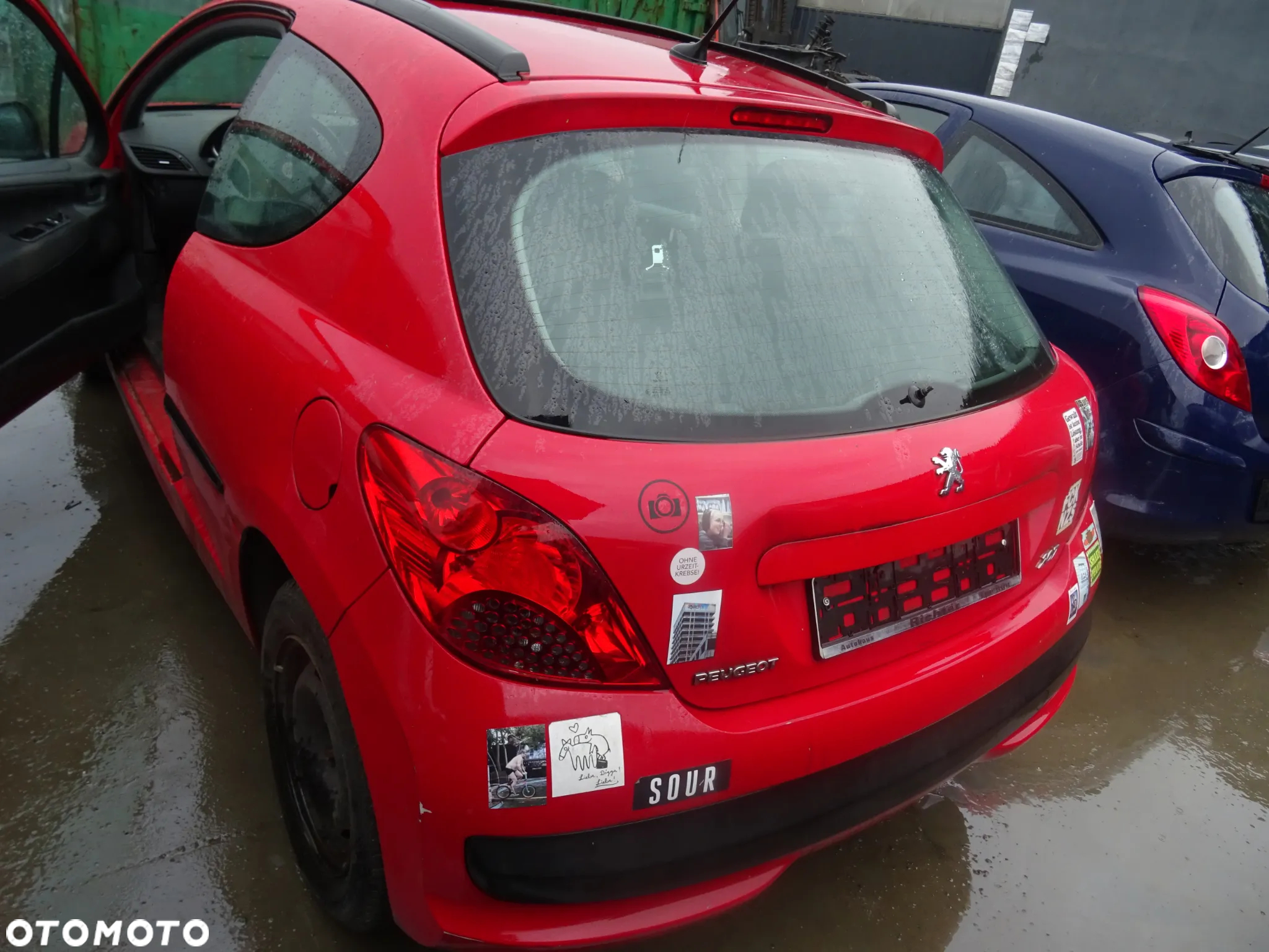 Peugeot 207 1.4 8v benzyna 2007 lakier(KKNB) na części drzwi klapa maska zderzak - 8