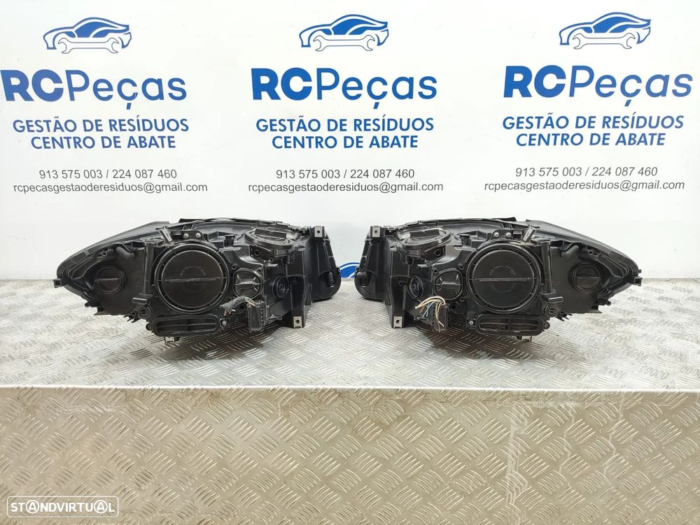 Conjunto Oticas Farois Frontal Frente Esquerda Halogenio Original BMW Serie 5 F10 Sedan Carro F11 Touring Carro 2011 a 2017 - 8