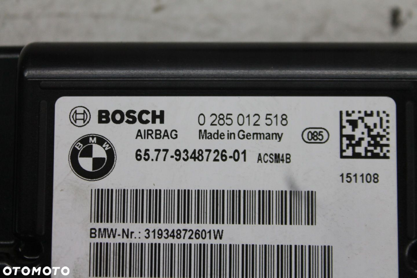 MODUŁ SENSOR AIRBAG 9348726 BMW F20 F21 11-19 - 2