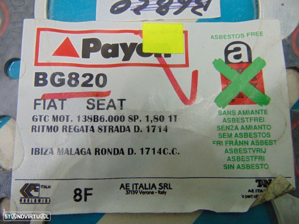 Fiat ritmo 1,7 d/Seat ibiza junta da colaça - 2