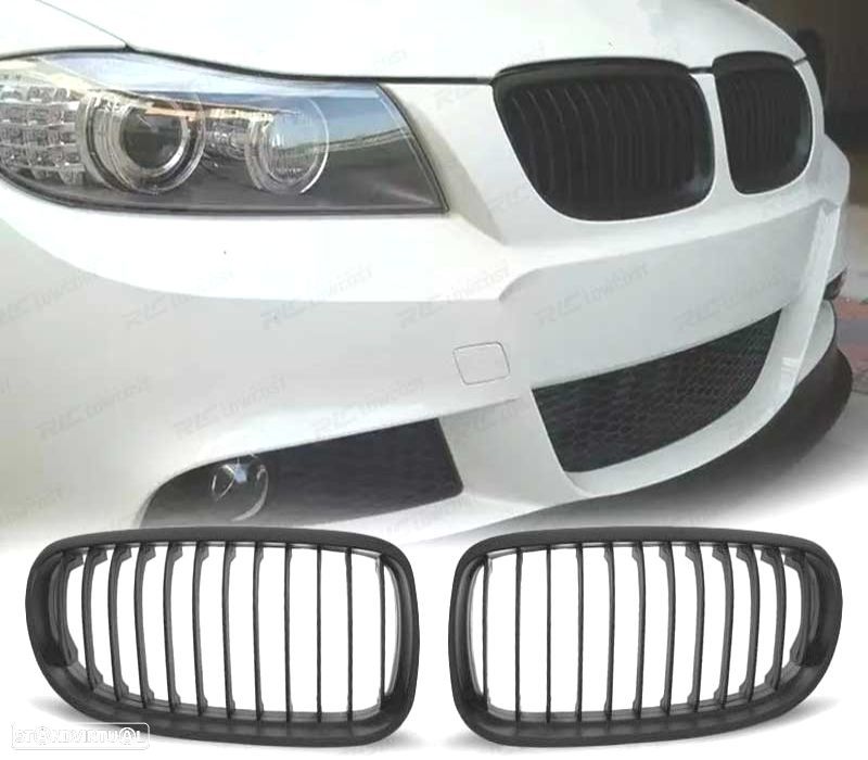 GRELHAS FRONTAIS BMW E90 E91 08-12 PRETO - 1