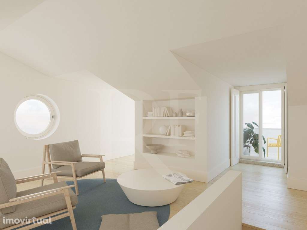 Penthouse T3 duplex com terraço e vistas sobre Lisboa - Grande imagem: 4/23