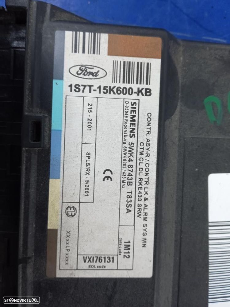 CENTRALINA CHECK CONTROL FORD MONDEO III SEDAN 2002 -1S7T15K600KB - 4