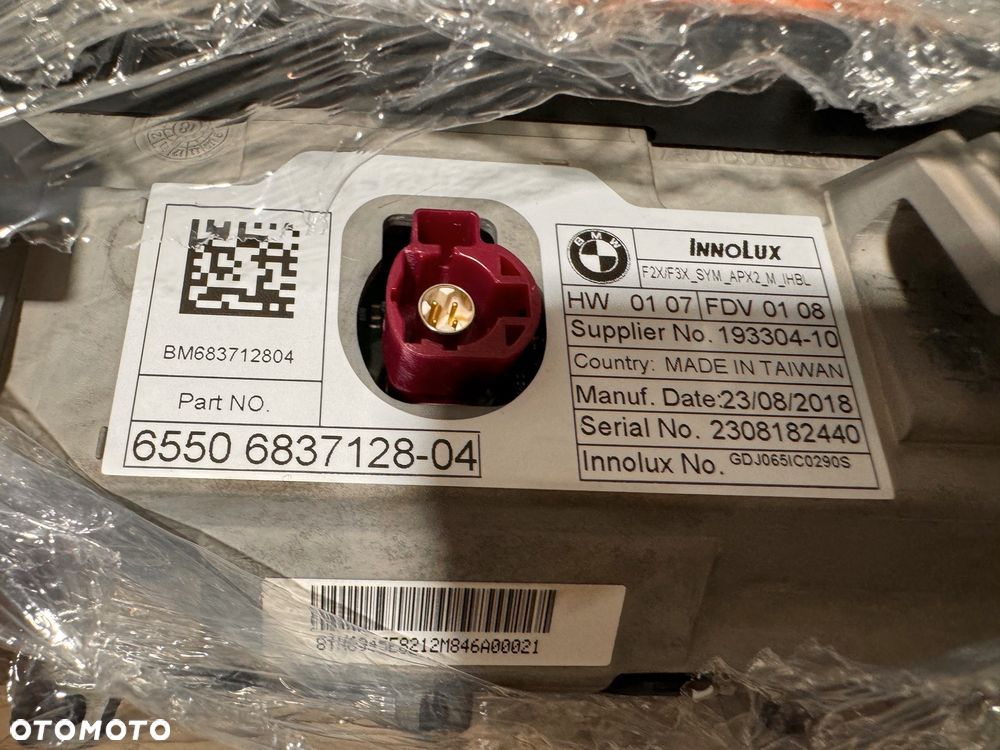BMW F20 F21 F30 F31 LIFT WYŚWIETLACZ EKRAN NAWIGACJI 6837128 - 2