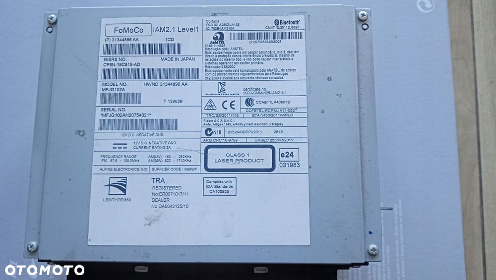 radio system multimedialny land rover discovery 4 cf6n18c815-ad - 3