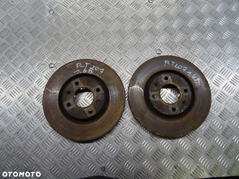 PEUGEOT 207 1.6B TARCZE PRZÓD PRZEDNIE - 1