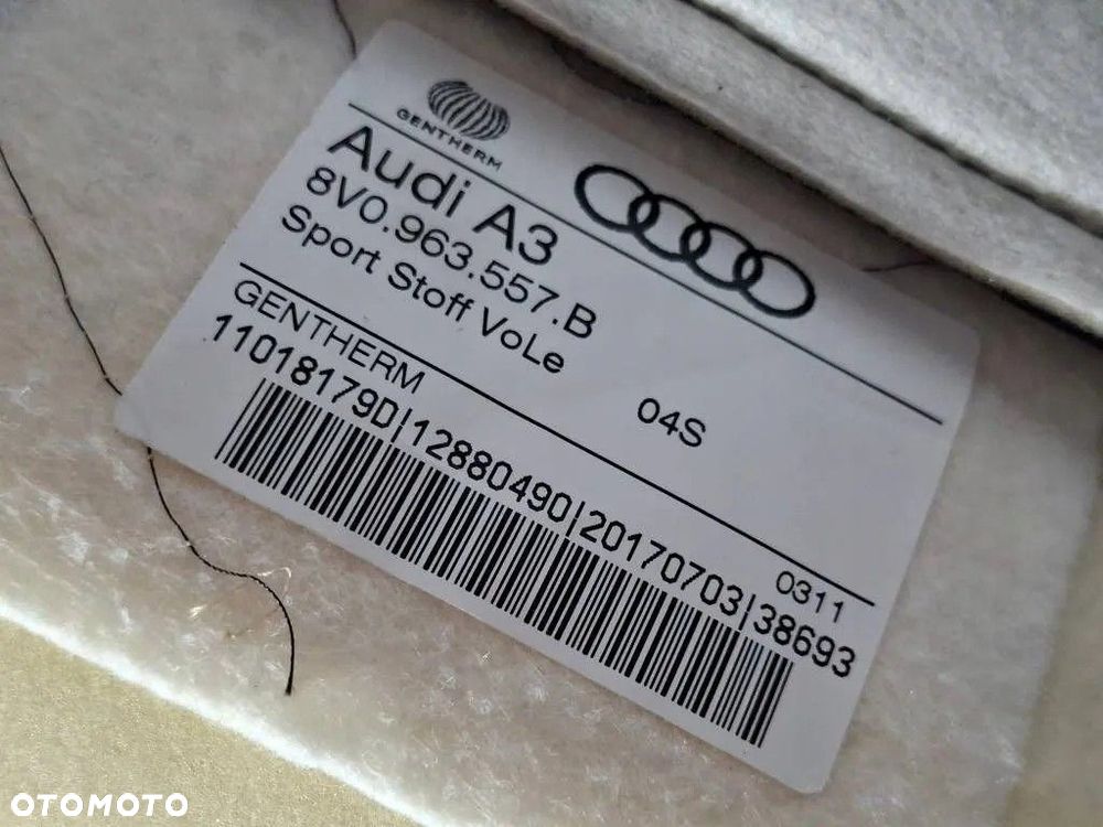 Audi A3 S3 8V 3D 2017 OPARCIE FOTELA PRZEDNIEGO KIEROWCY GRZANE / POSZYCIE - 11