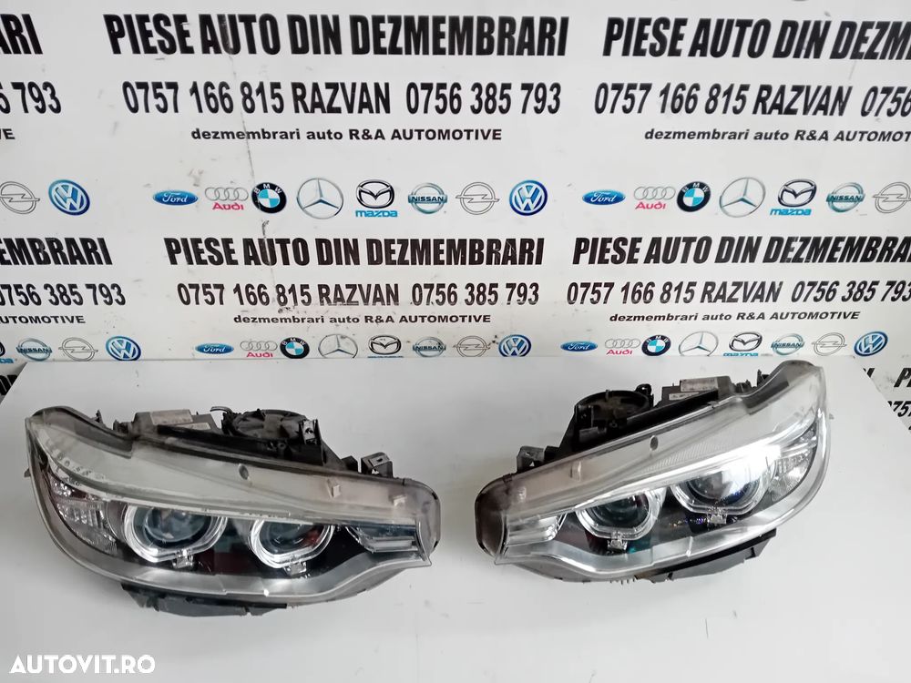 Faruri Far BMW Seria 4 LCI F32 F33 F36 Bi-Xenon LED Originale OEM 7410786 7410785 Complete - 6